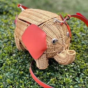 Kate spade wicker elephant crossbody bag NWT